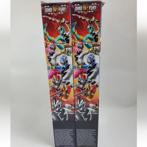 Power Rangers 12" Dino Fury Blue & Red Ranger Action Figure Brand New Lot Of 2 - Picture 5 of 6